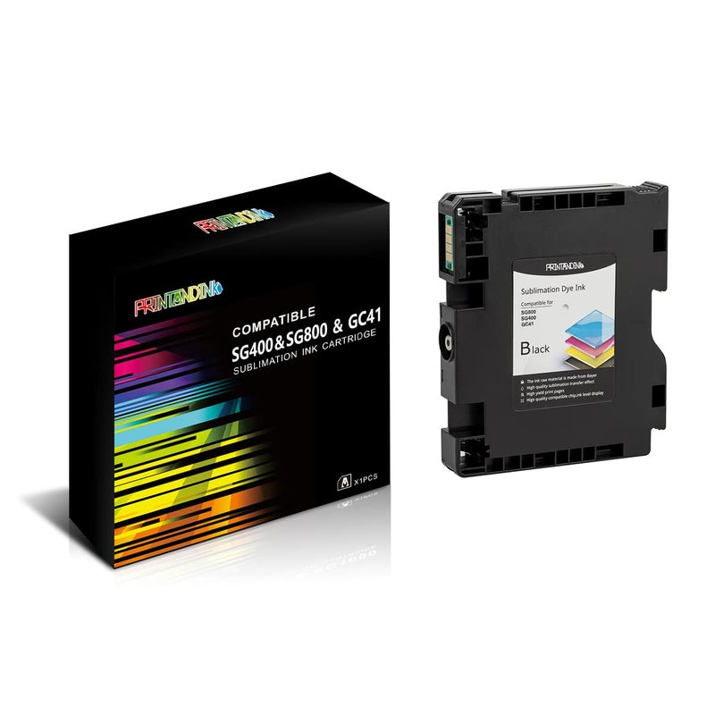 PRINTANDINK SG400 SG800 Black Sublimation Ink Cartridge for Sawgrass Virtuoso SG400/SG800 | High-Yield 300-Page Transfer DYE Ink | New Chipset (Exact Ink Level) | Printhead Protection - Image 1